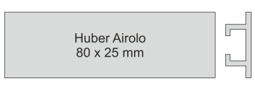 Briefkastenschild Huber Airolo 80×25 Alu farblos